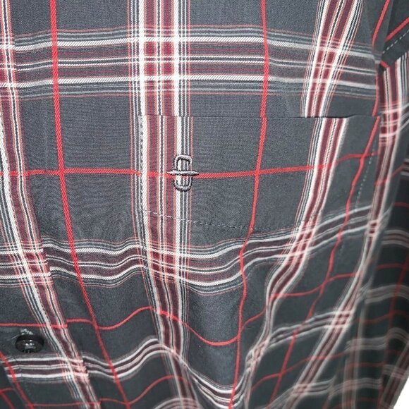 Stetson Men's Button Down Shirt M Medium Plaid Pattern Western Cowboy Gray - Picture 3 of 6